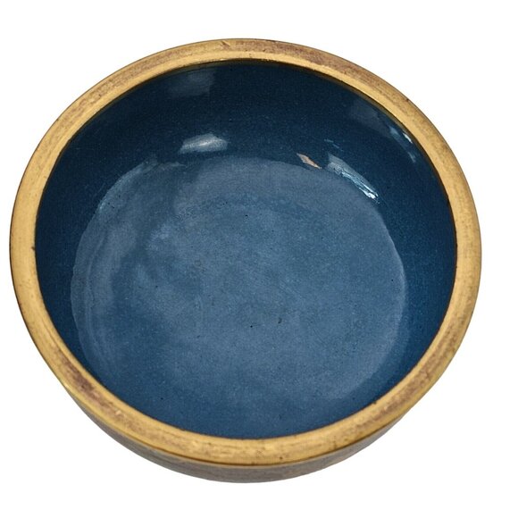 Vtg Chinese Cloisonne Ginger Jar & Lid Thousand Flower Design Brass Browns Gold - Picture 11 of 16